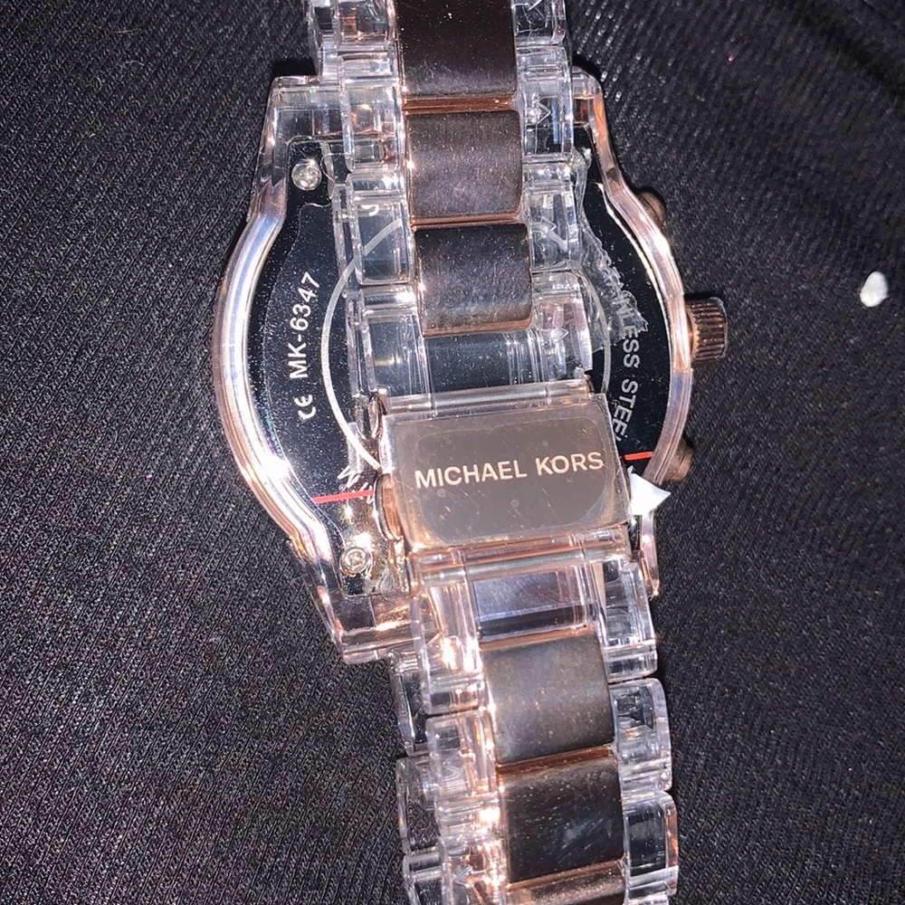 New MICHAEL KORS MK6347 ROSE GOLD TONE CHRONOGRAPH Watch New in original box - Picture 6 of 7